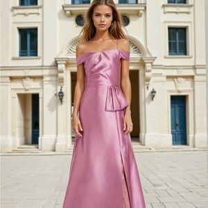 Adrianna Papell mikado rose off shoulder gown 2